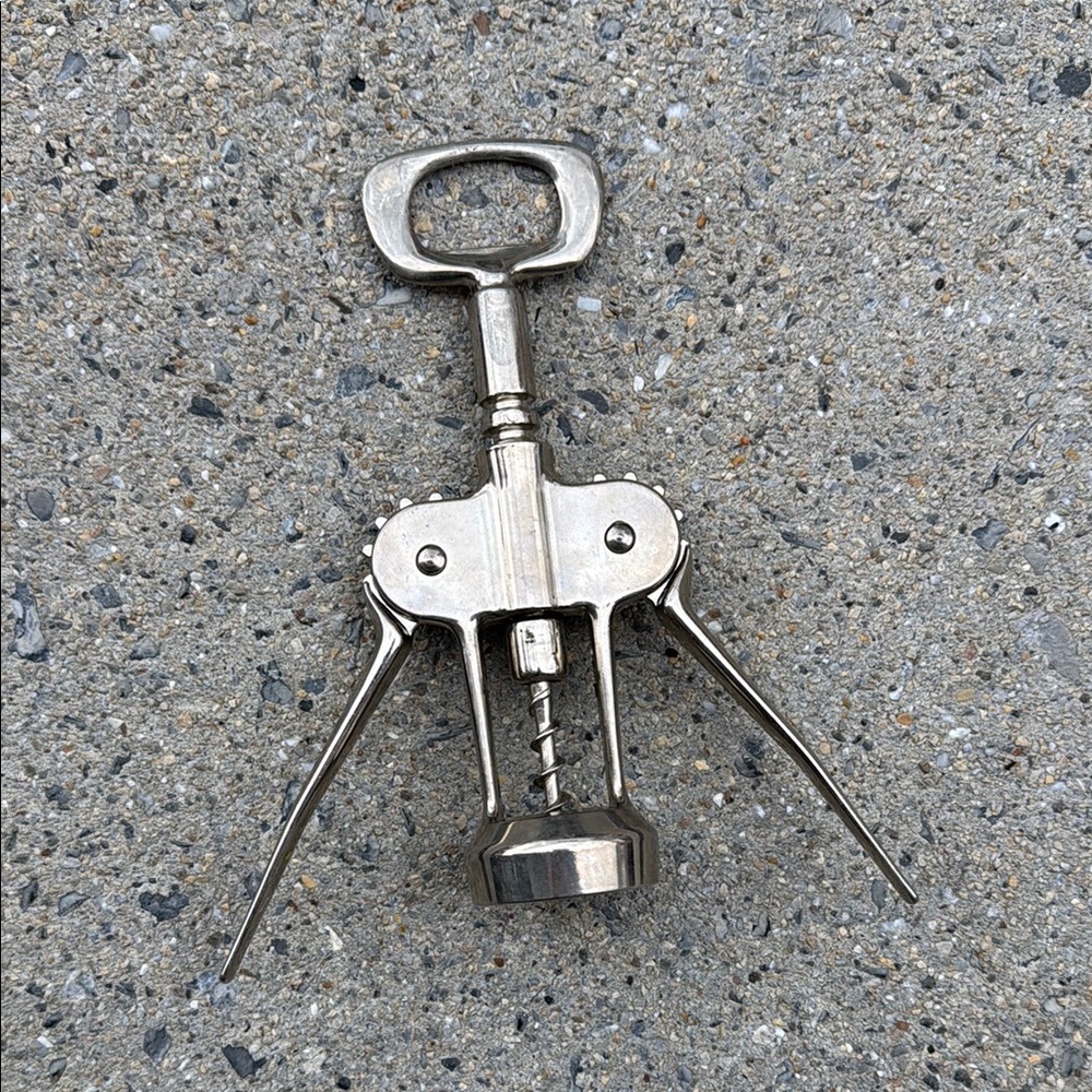 Silver Wing Corkscrew Bottle Opener, vintage barware